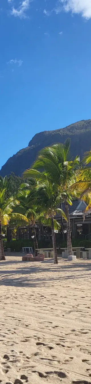 Der wunderschöne Ausblick auf den Le Morne im Süden von Mauritius.